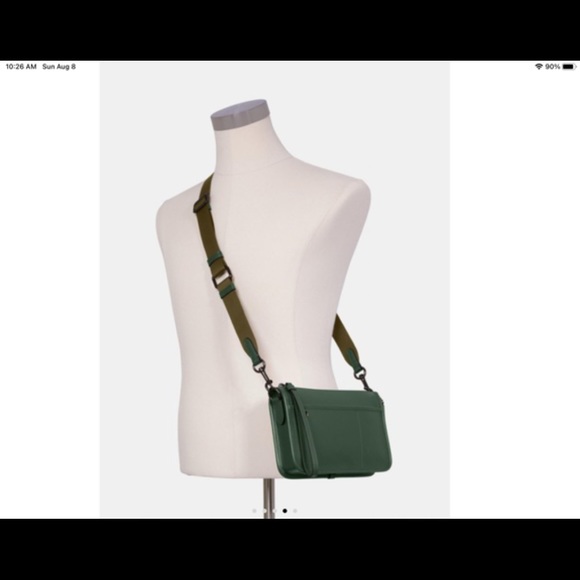 Coach Heritage Leather Crossbody Bag & Bag Charm - Picture 13 of 15